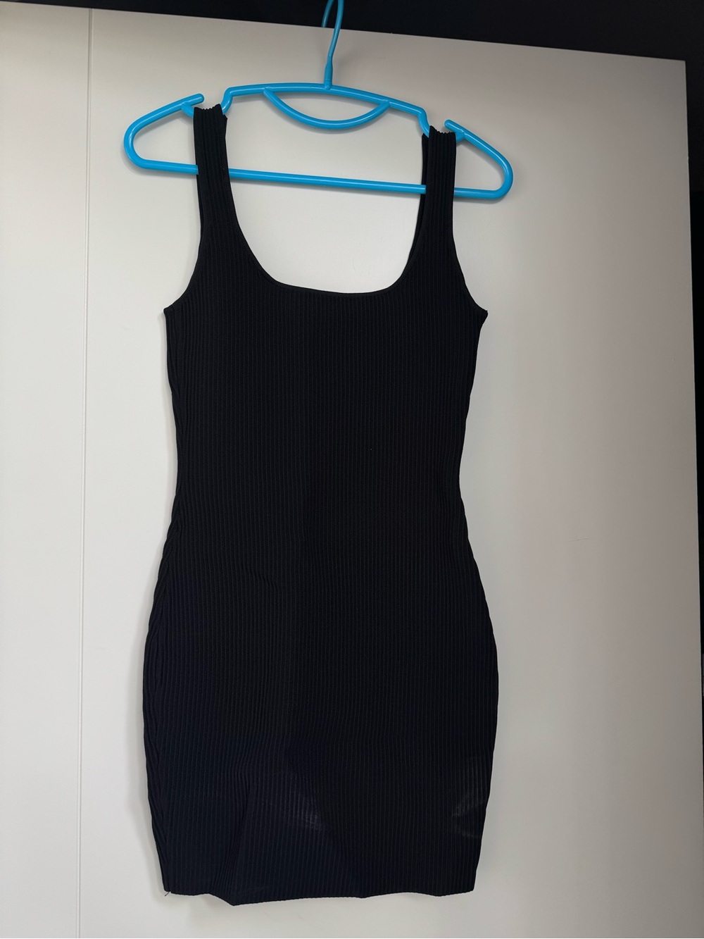 Grace Black Ribbed Tank Dress